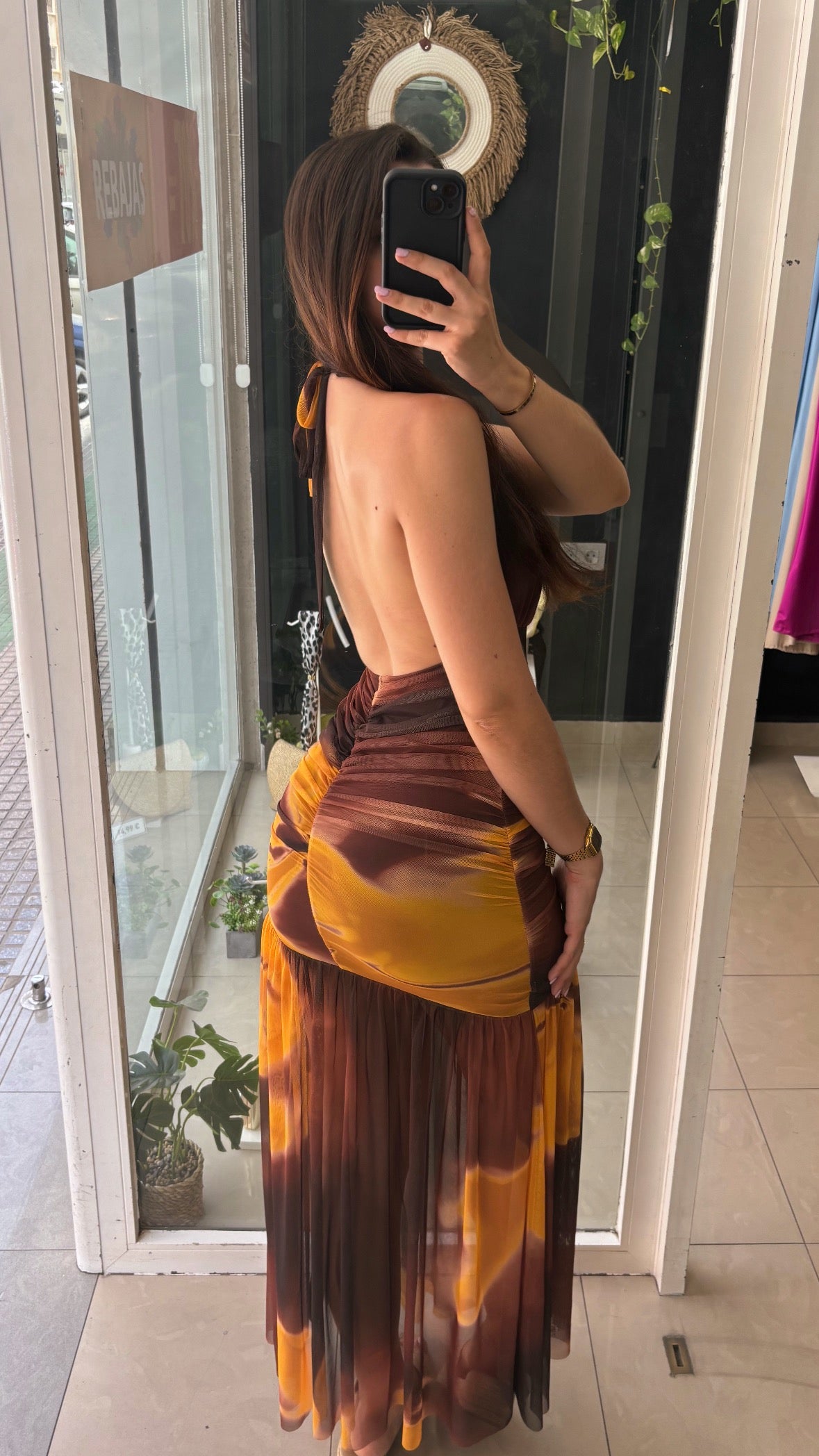 Vestido Gasa Difuminado