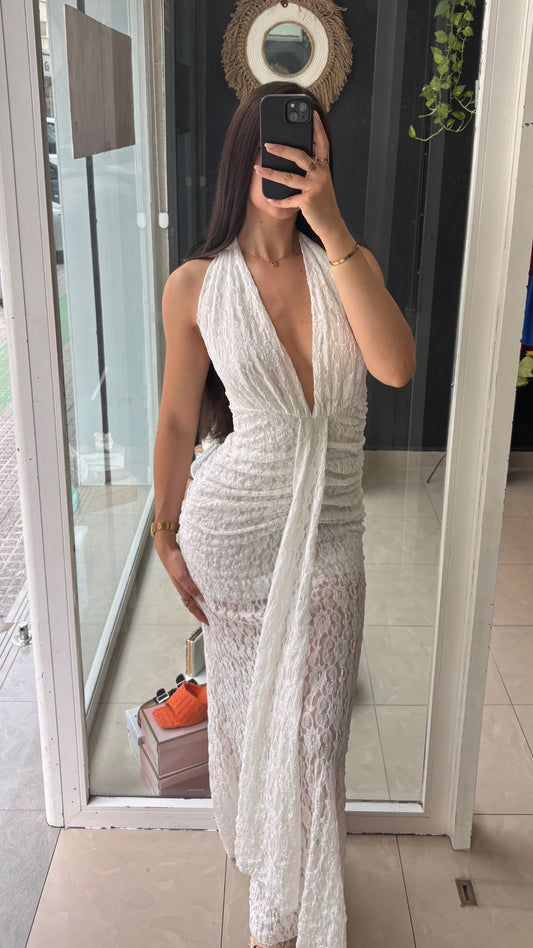 Vestido Escote Encaje