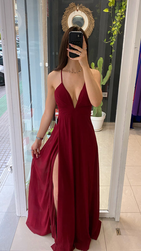 Vestido Gasa Escote