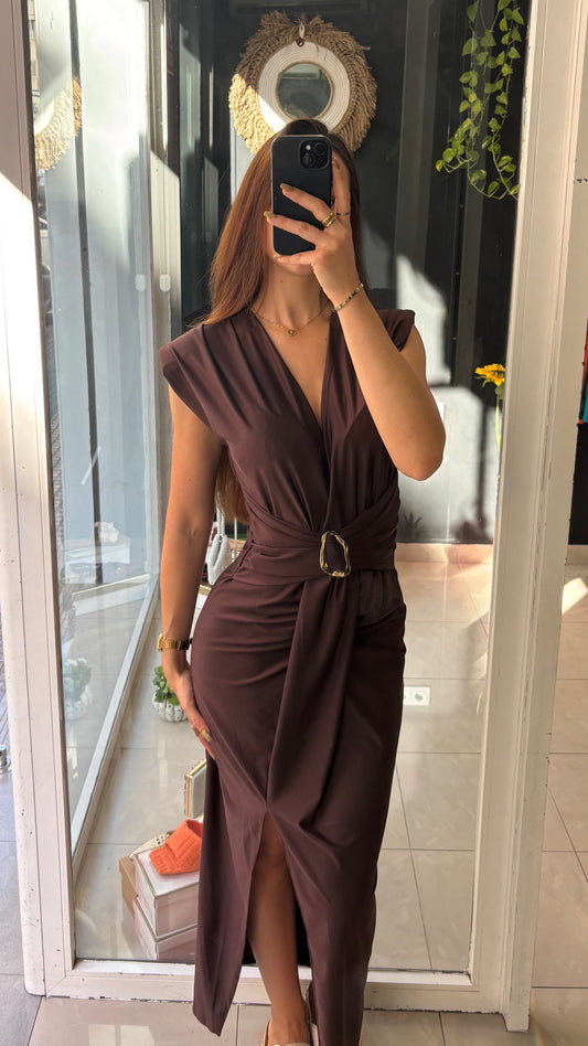 Vestido Midi Hebilla