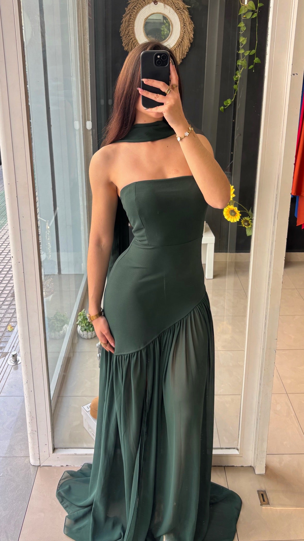 Vestido Honor Falda Gasa