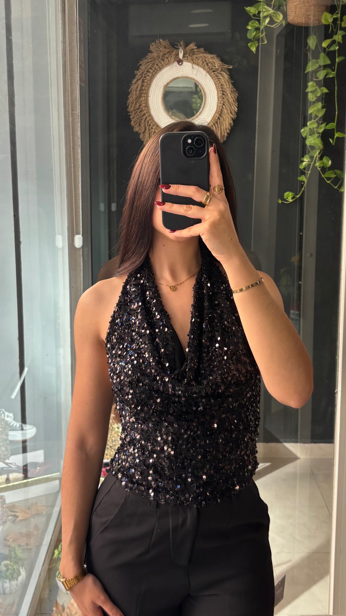 Top Lentejuelas Cascada