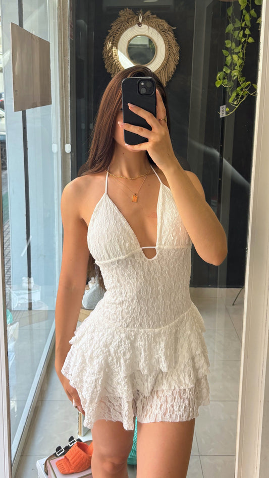 Vestido Corto Encaje