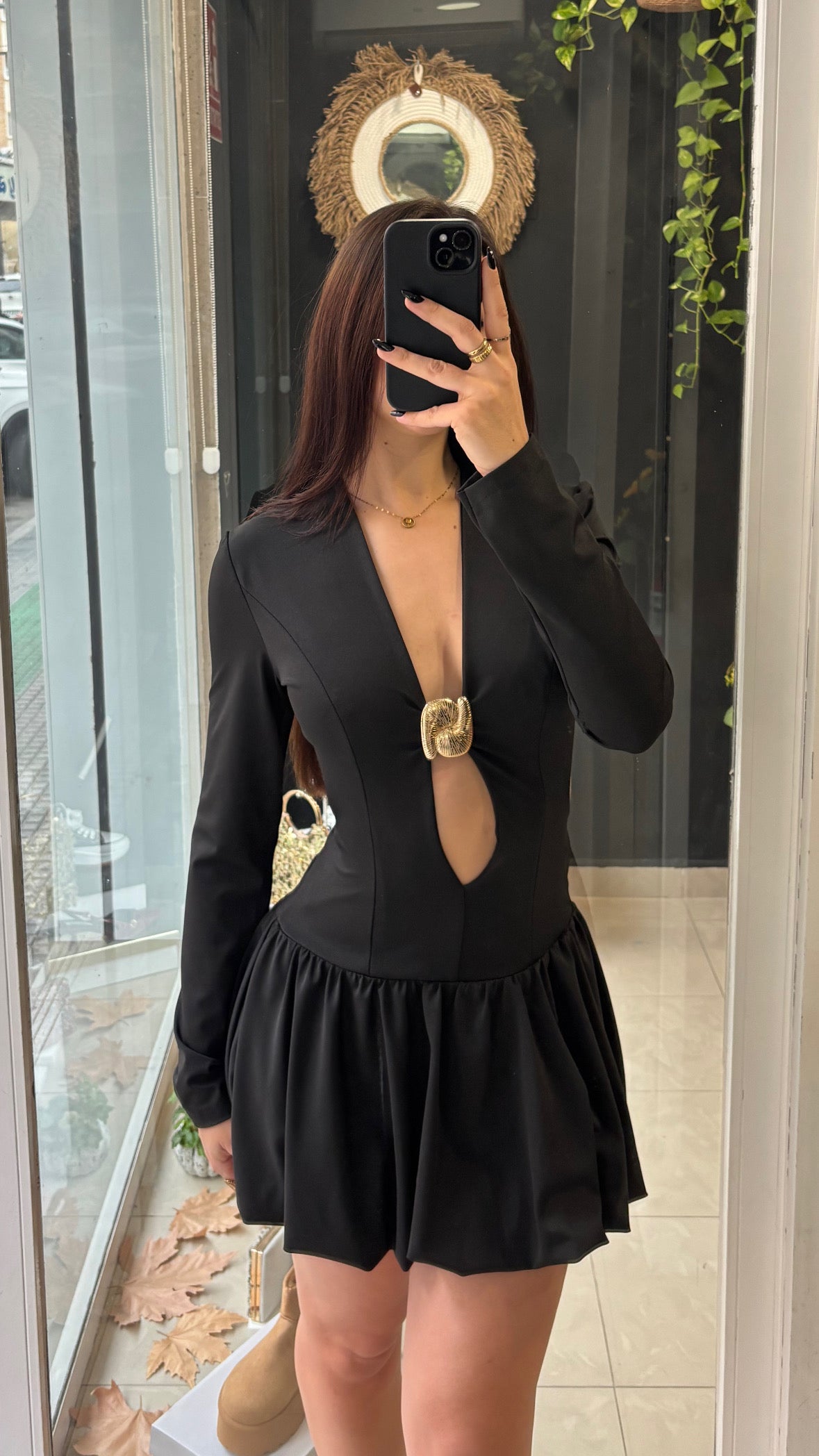 Vestido Escote Globo