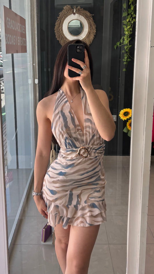 Vestido Corto Estampado