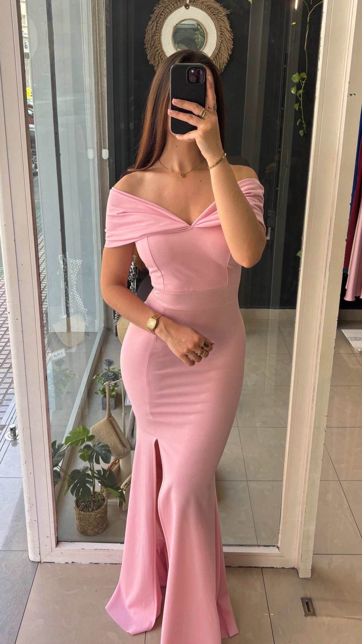 Vestido Palabra Honor Punto