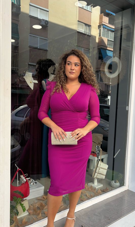 Vestido Corto Plumas