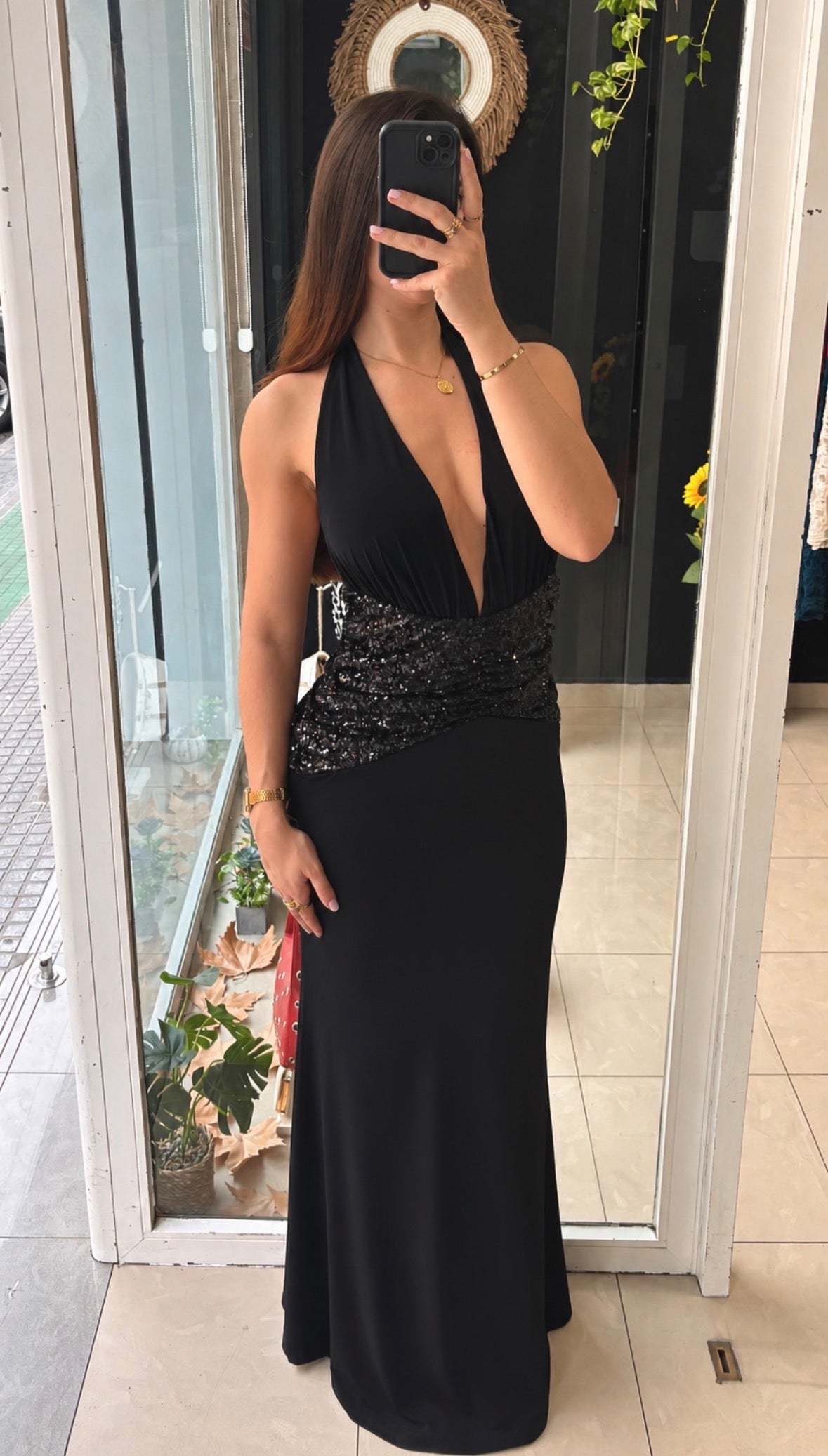 Vestido Lentejuelas Cintura