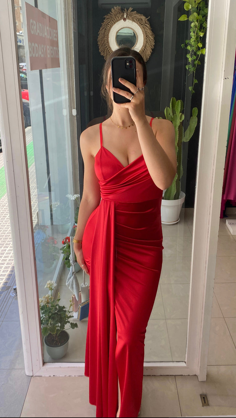 Vestido Toga Satinado