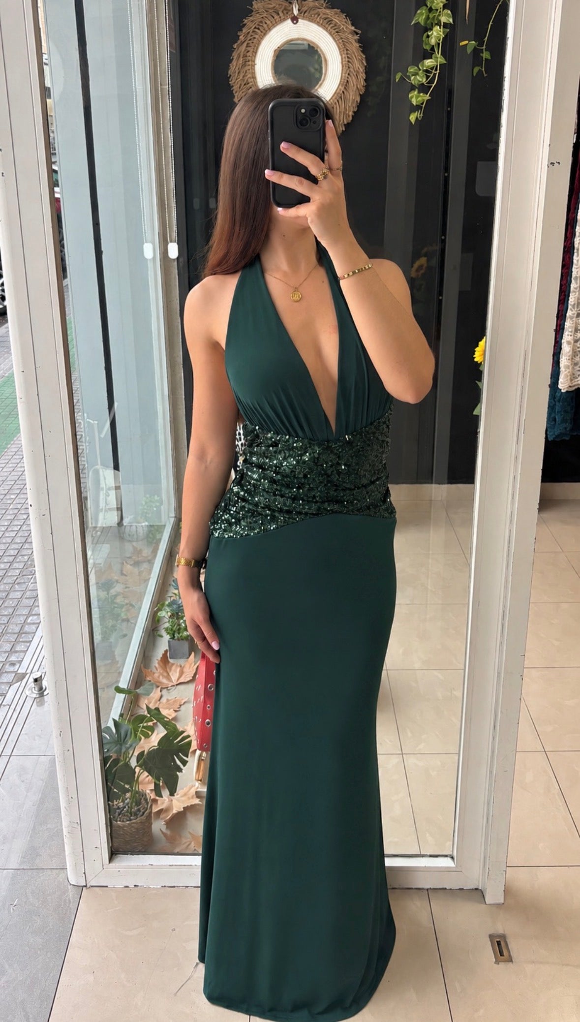 Vestido Lentejuelas Cintura