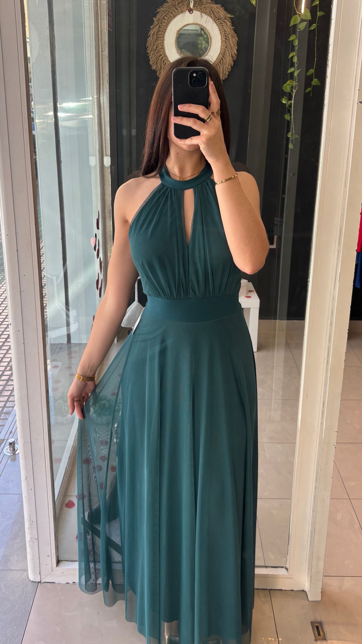 Vestido Vuelo Gasa Halter