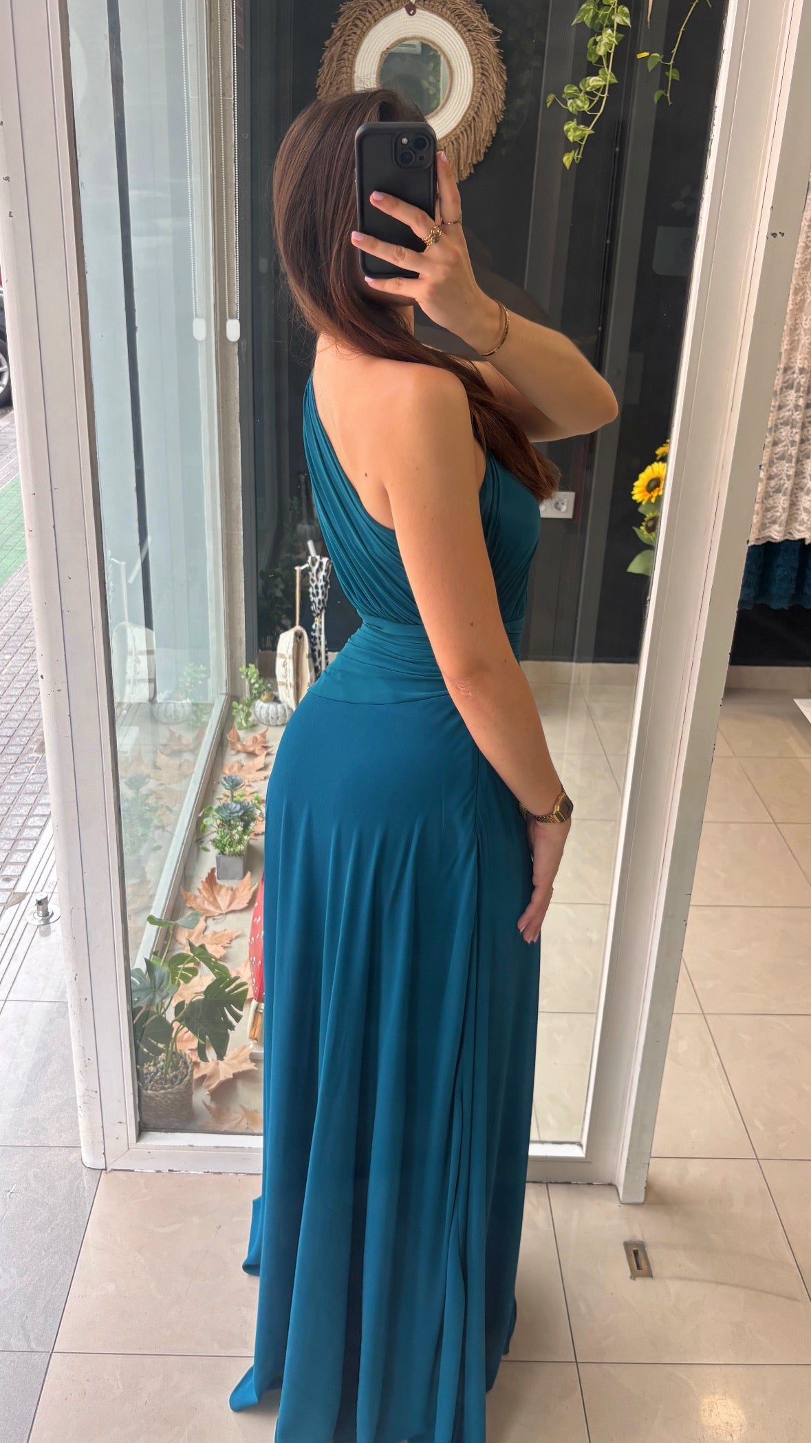 Vestido Gasa Asimétrico