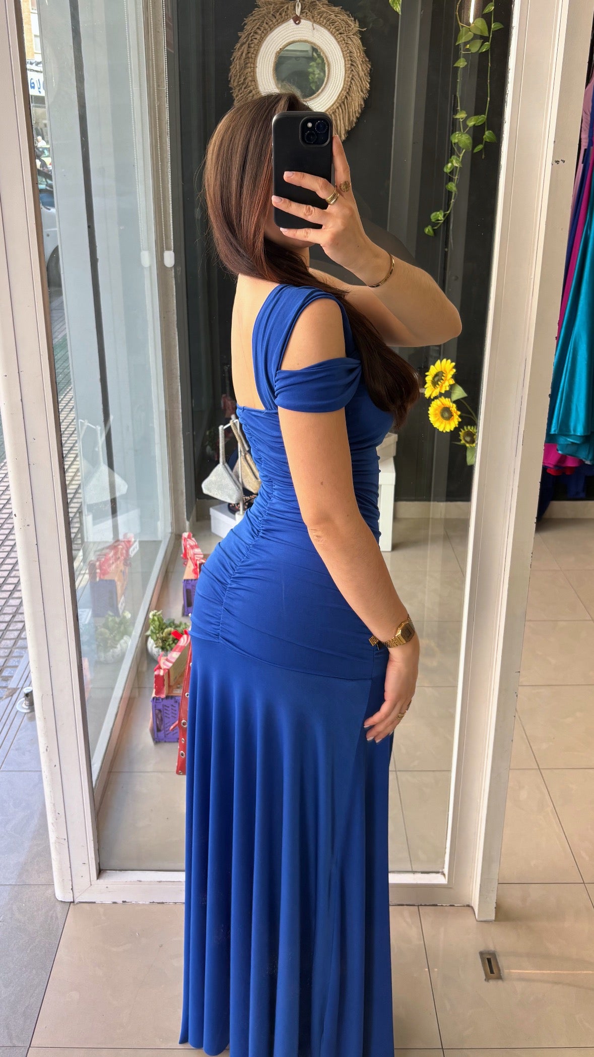 Vestido Drapeado Vuelo Asimétrico