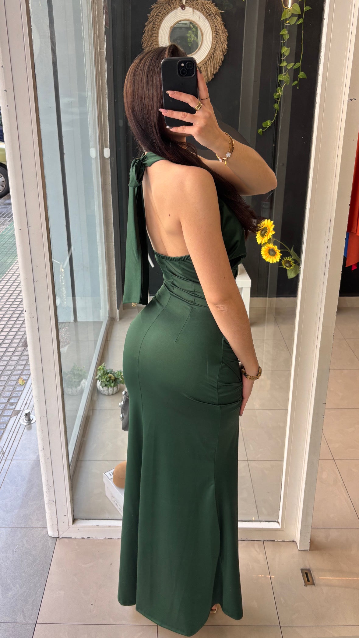 Vestido Halter Drapeado