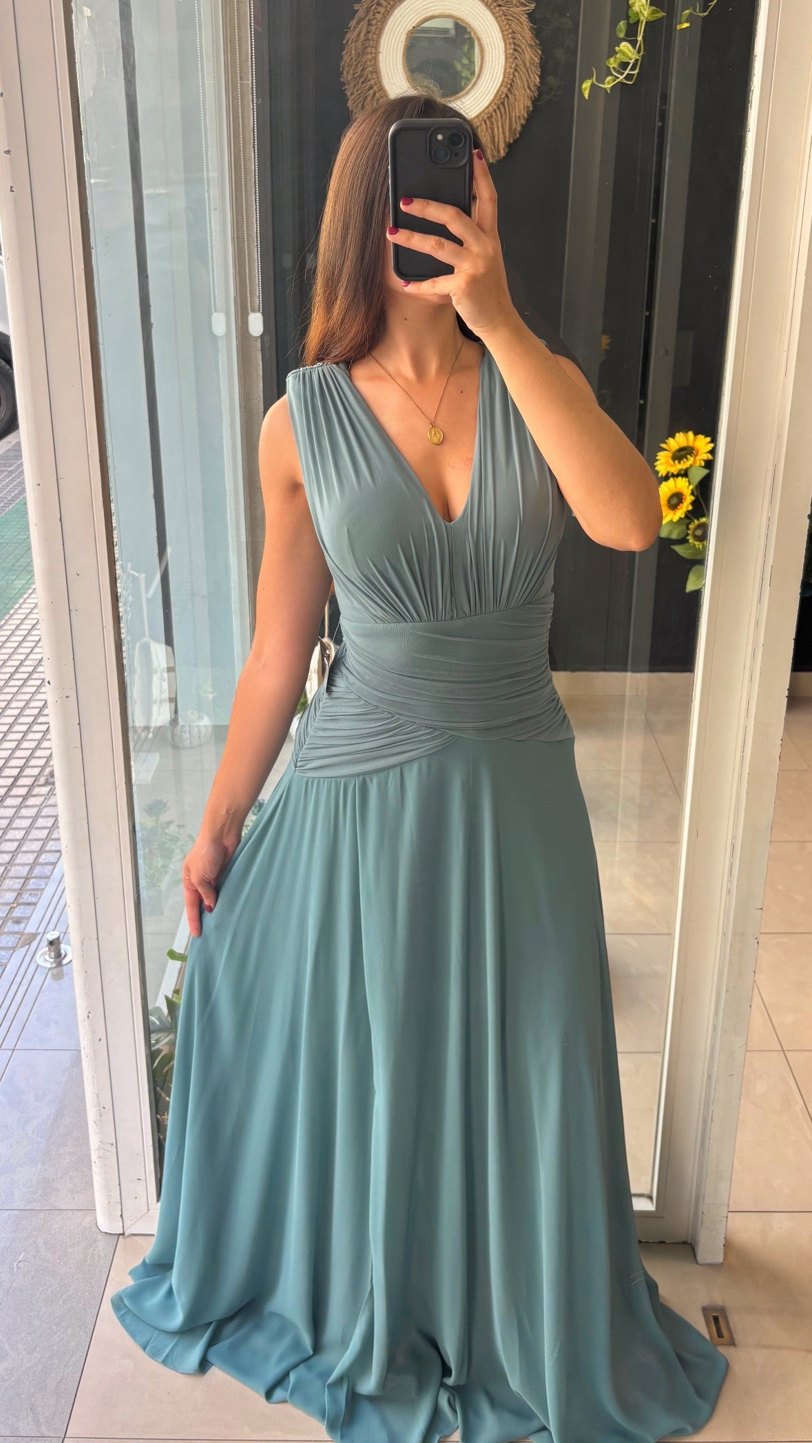 Vestido Gasa Cintura