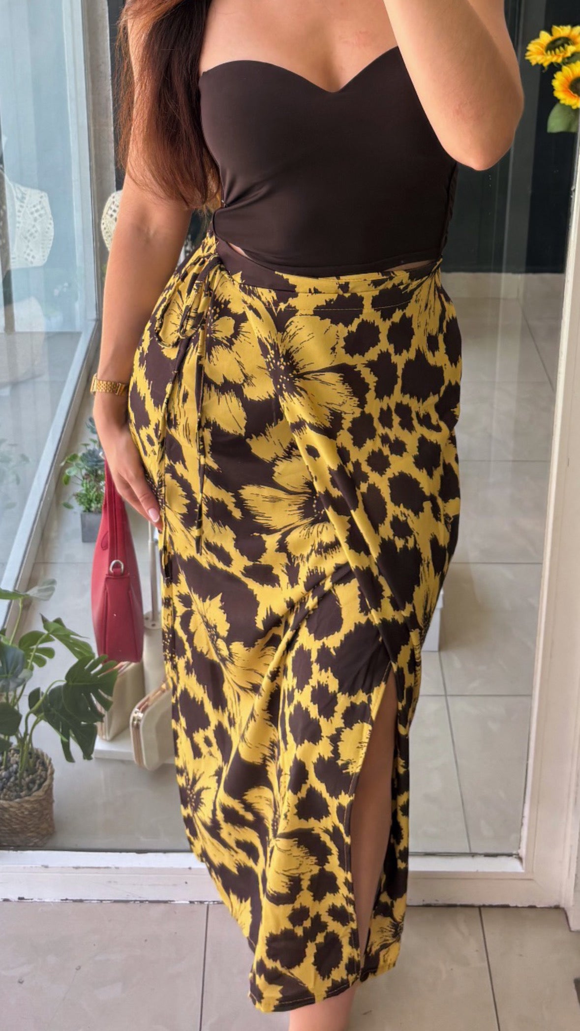 Falda Midi Estampada
