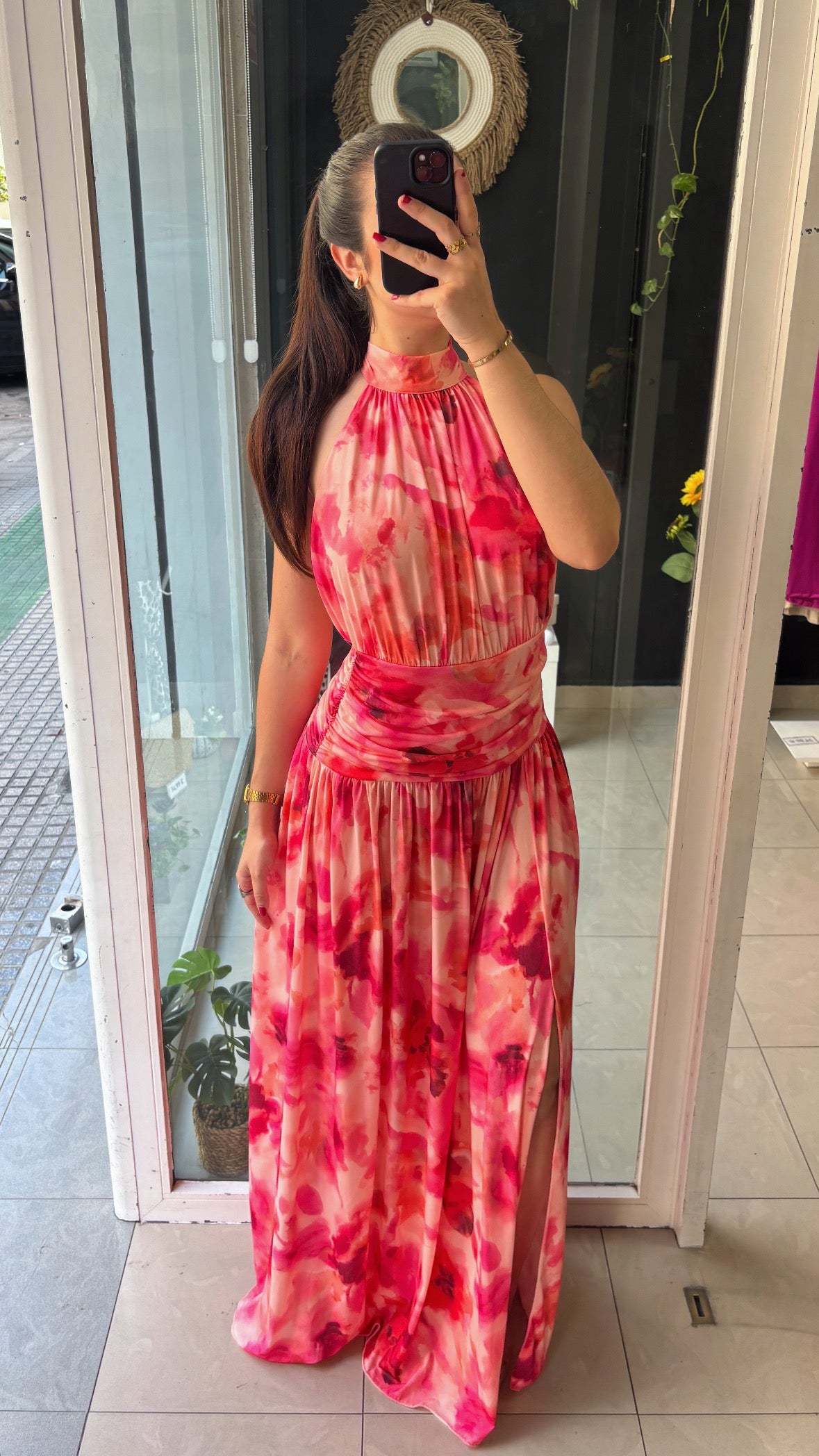 Vestido Halter Estampado