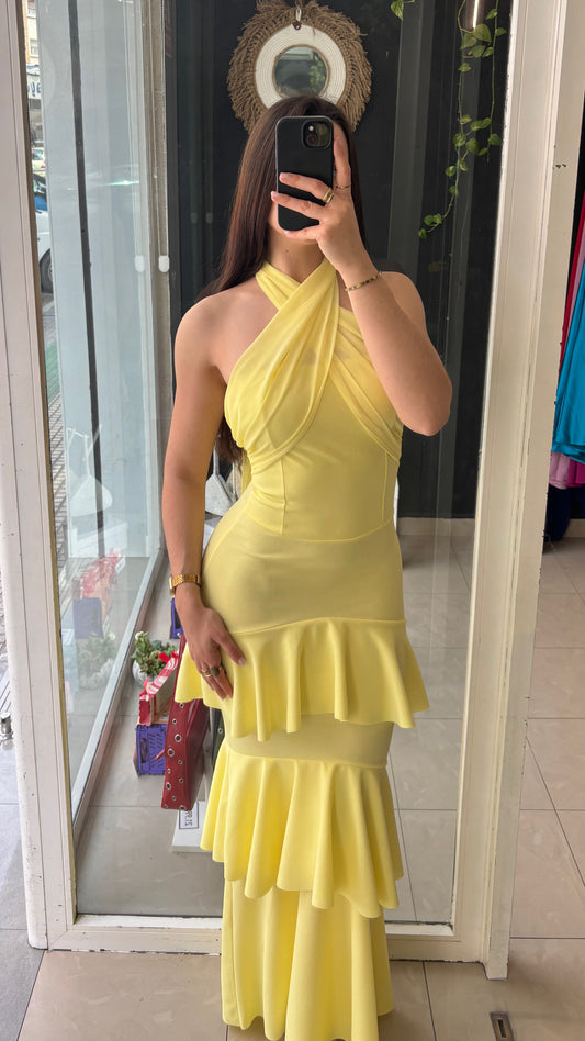 Vestido Volantes Gasa