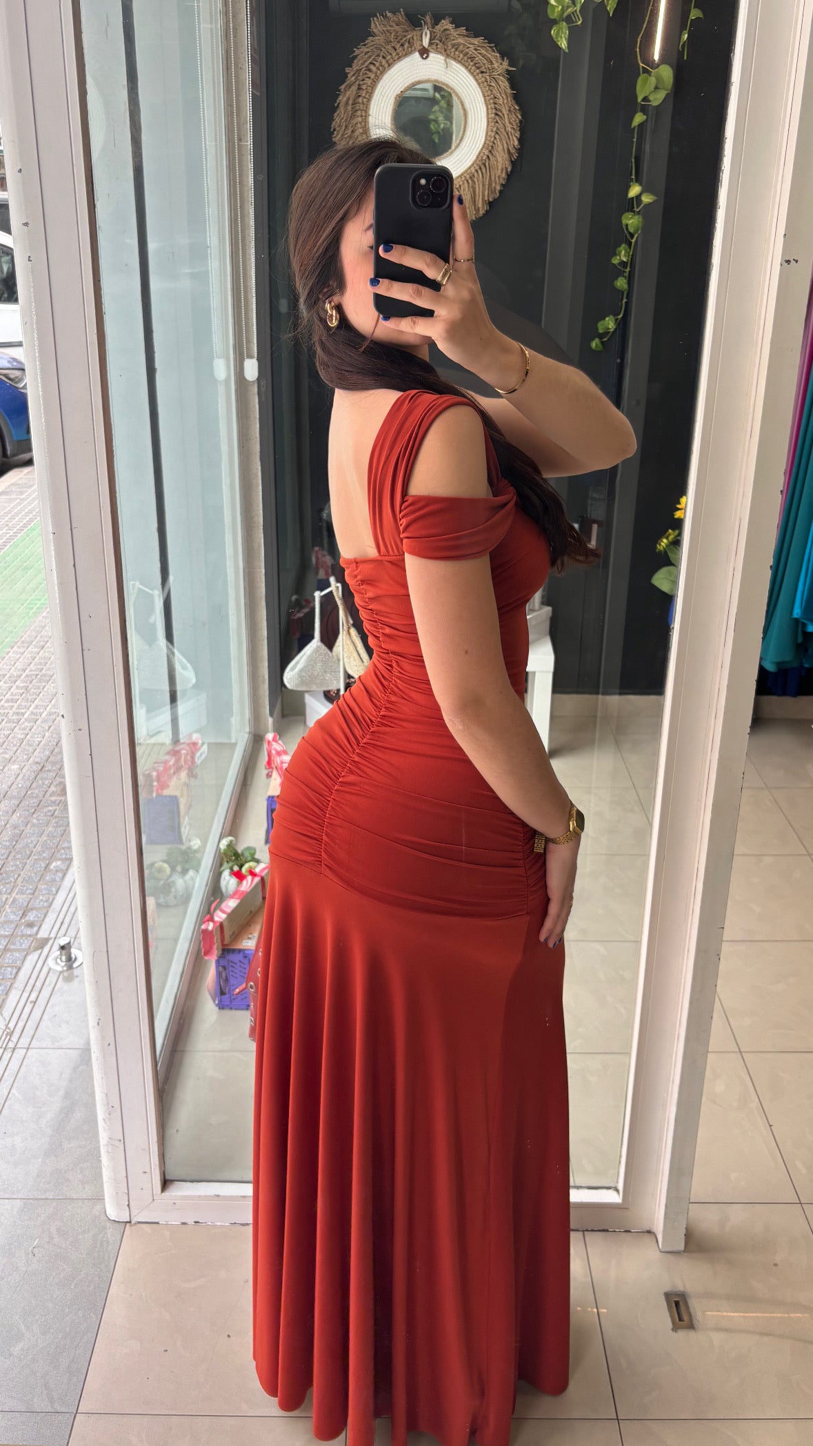 Vestido Drapeado Vuelo Asimétrico