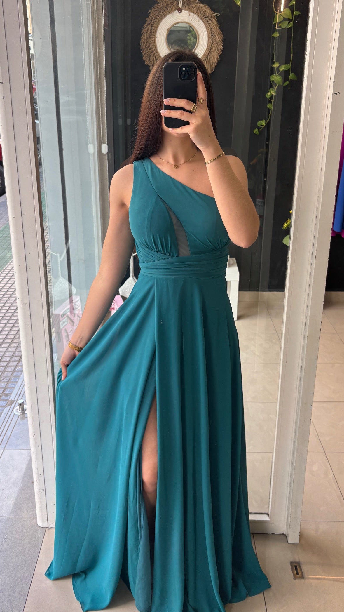 Vestido Gasa Asimétrico