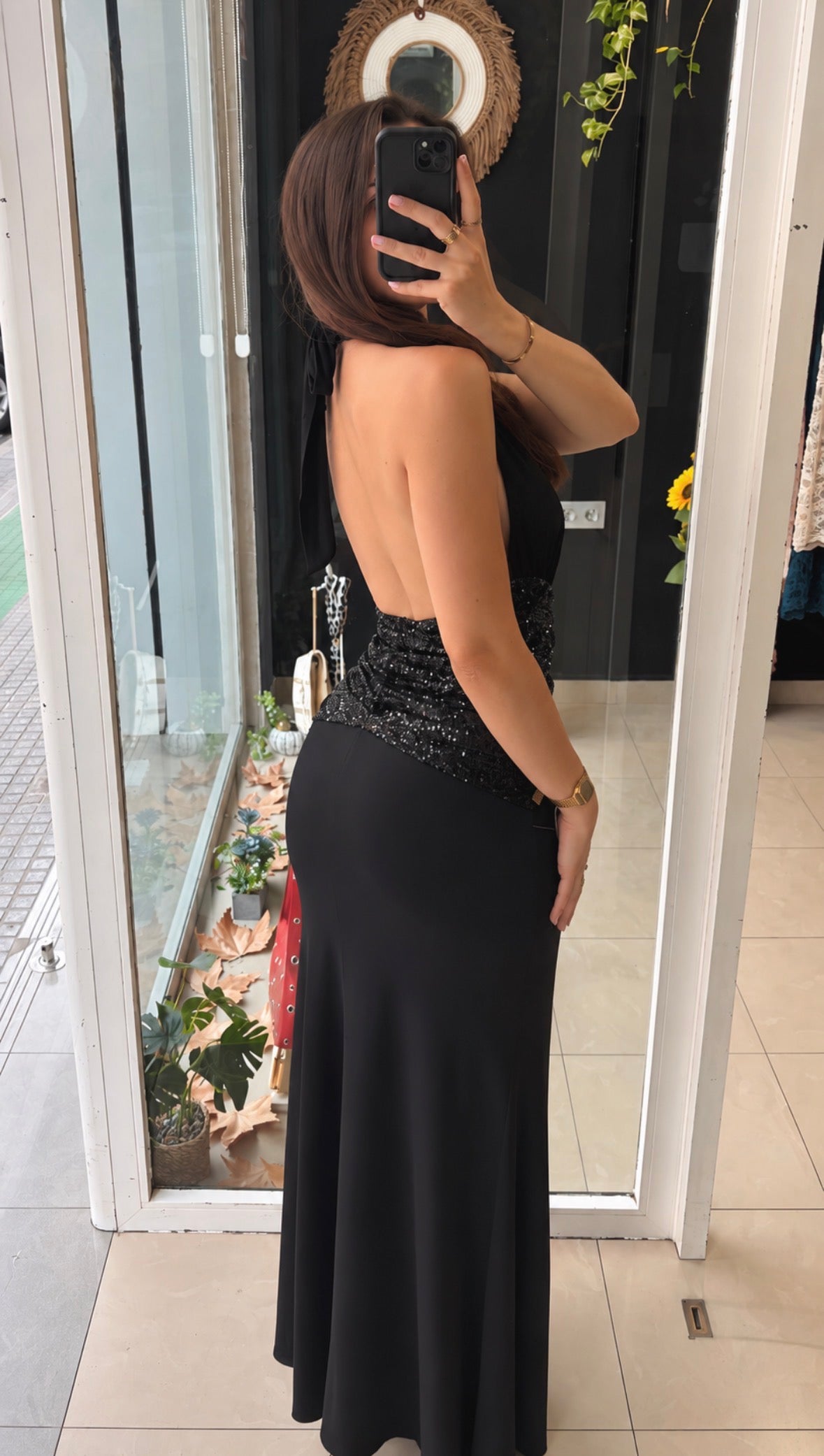 Vestido Lentejuelas Cintura