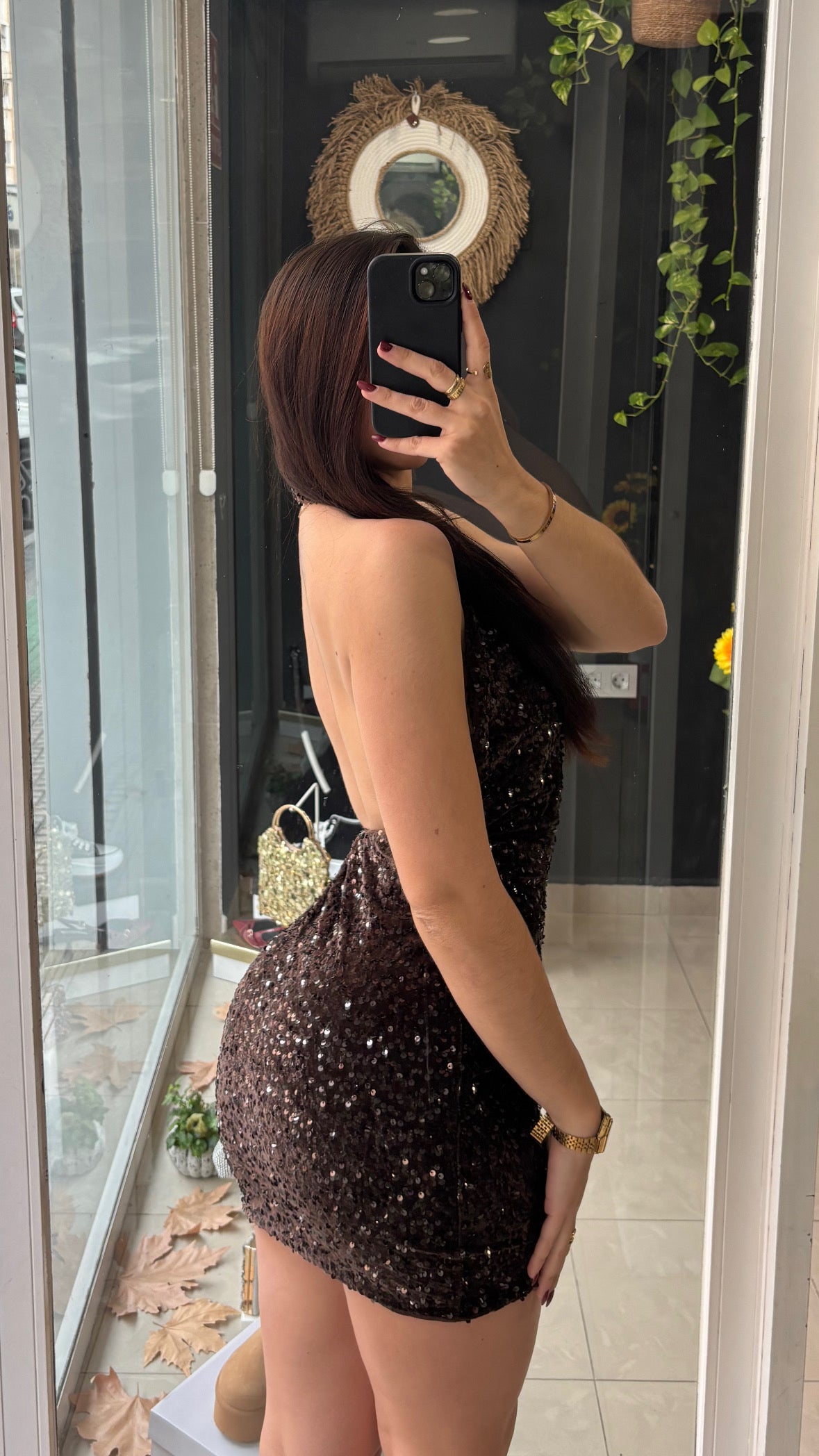 Vestido Lentejuelas Terciopelo