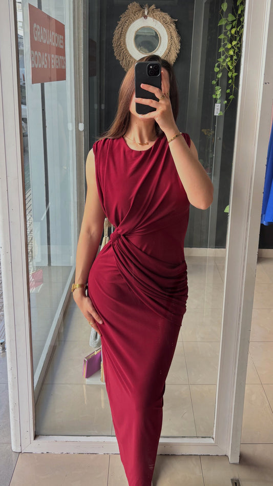 Vestido Midi Drapeado
