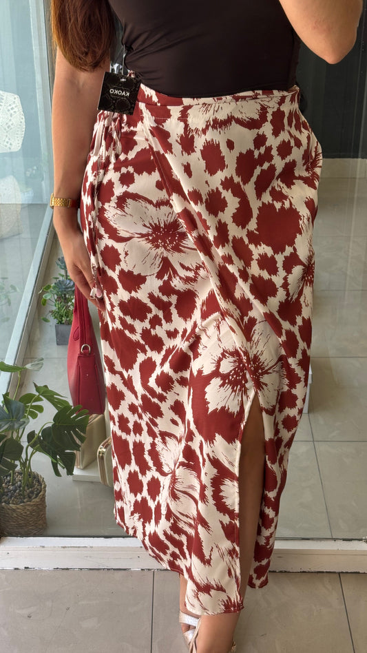 Falda Midi Estampada