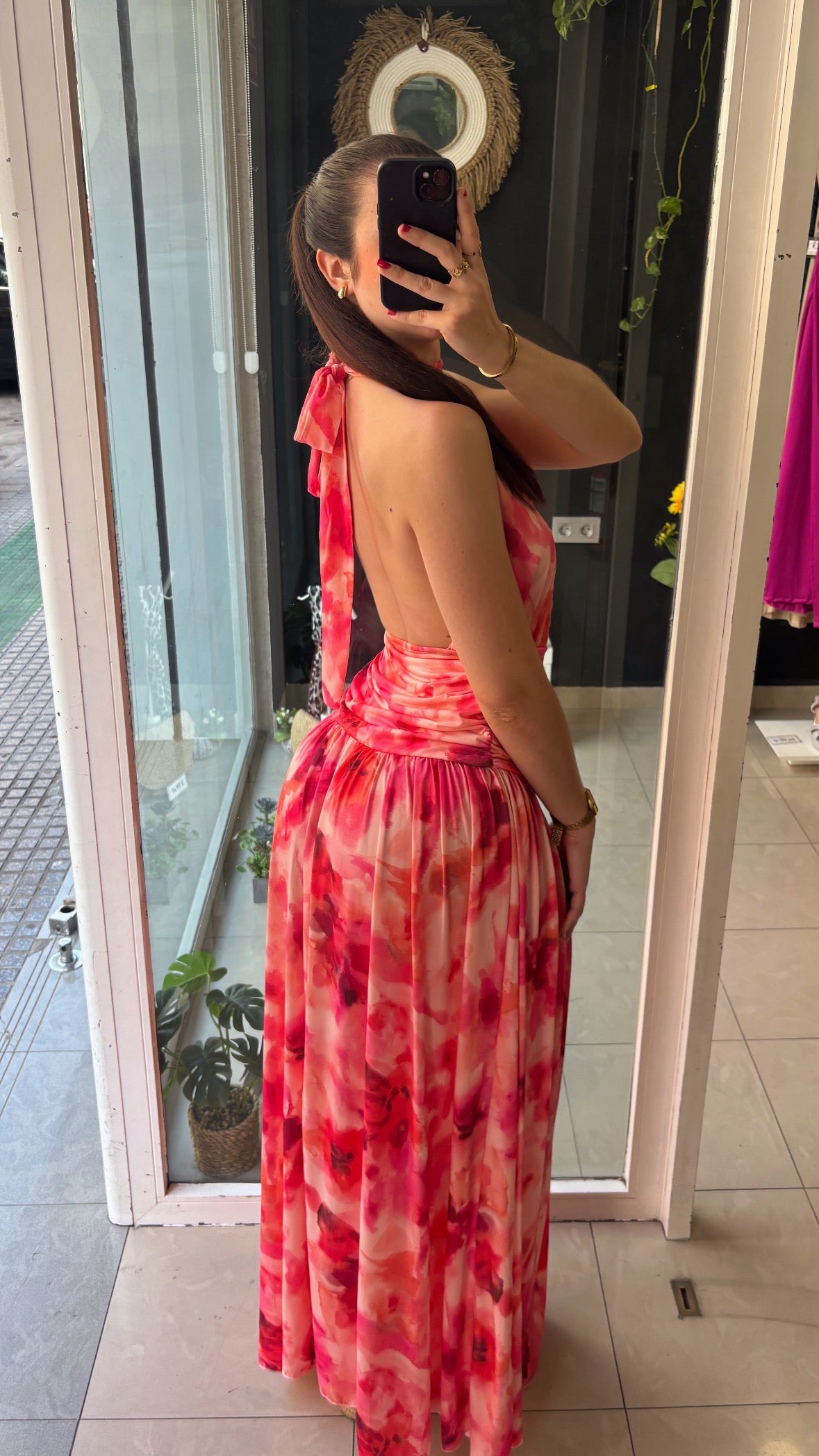 Vestido Halter Estampado