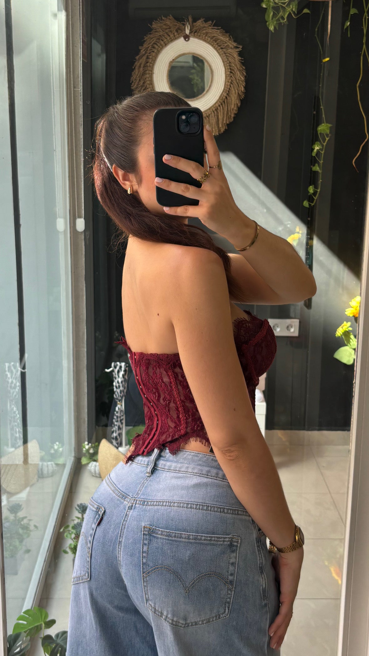 Corset Encaje Terciopelo