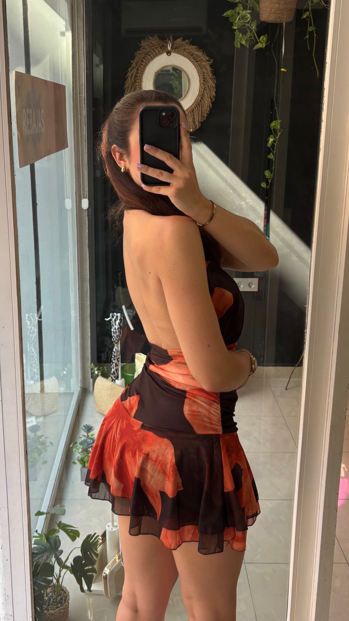 Vestido Gasa Estampado Flores