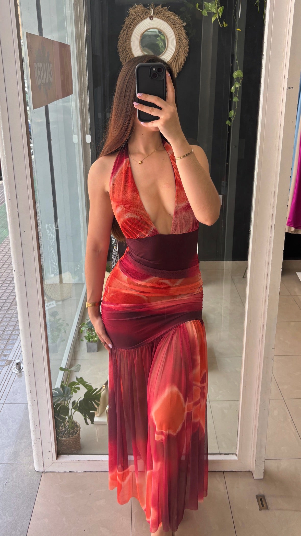 Vestido Gasa Difuminado
