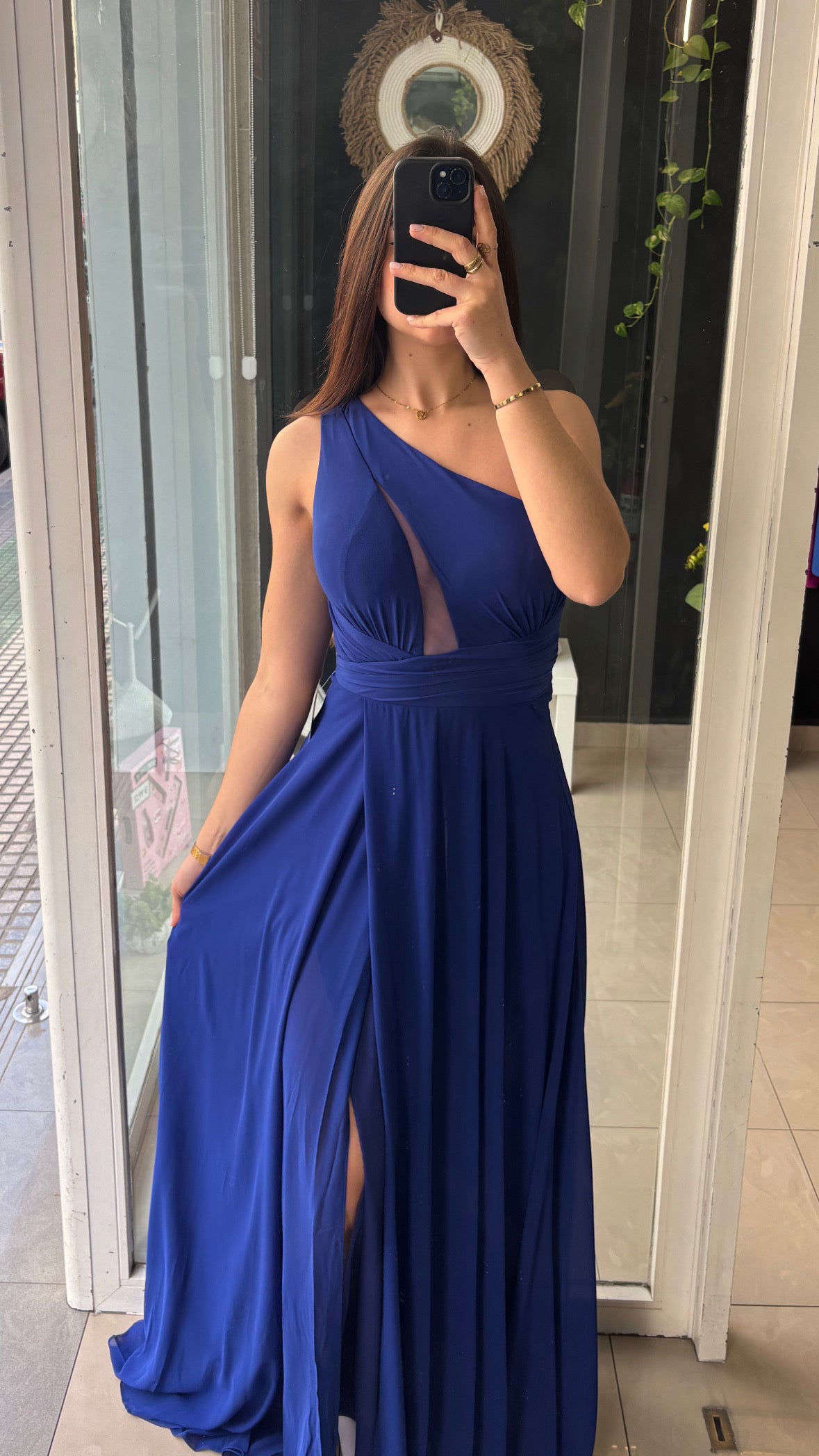 Vestido Gasa Asimétrico