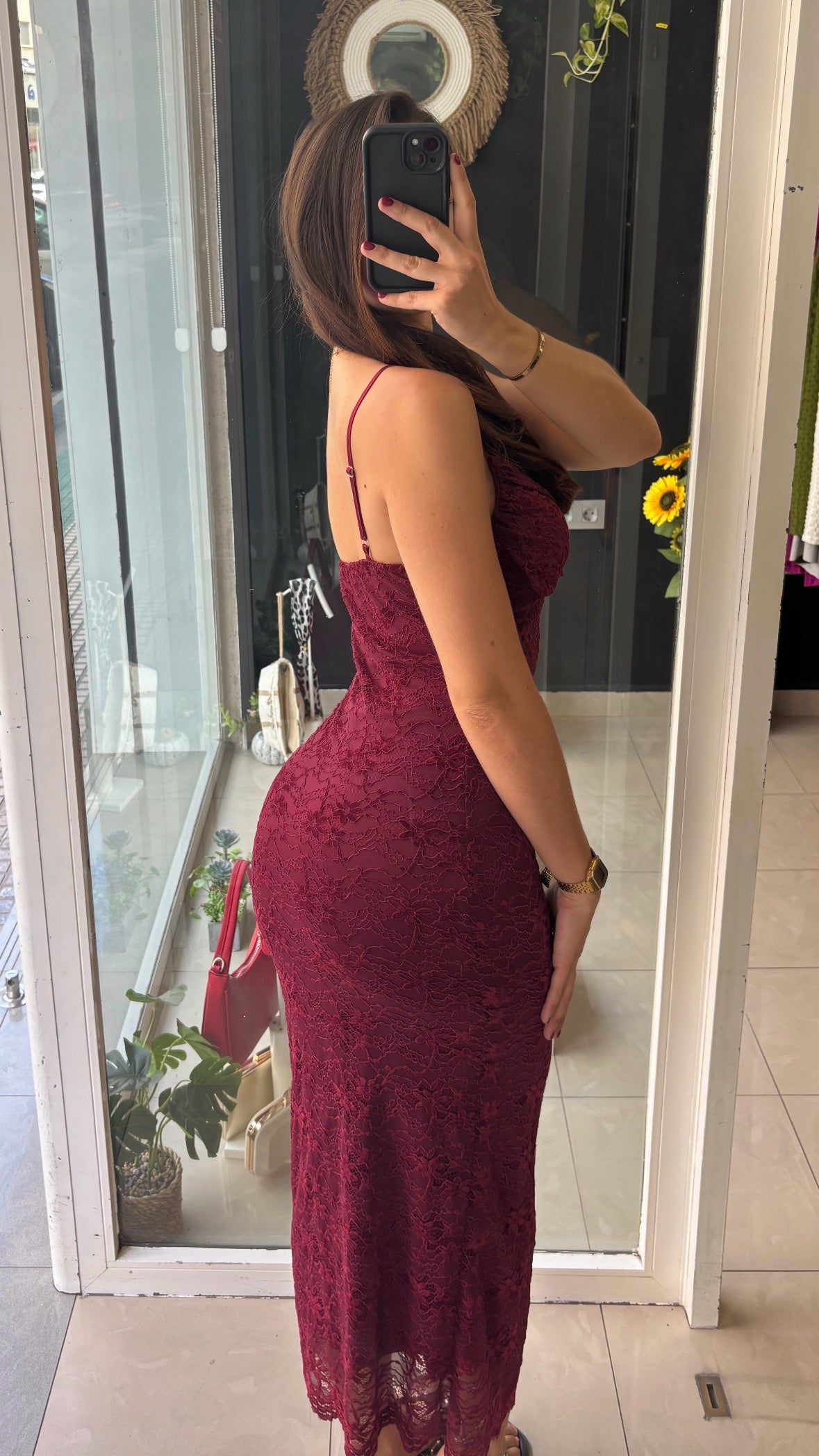 Vestido Encaje Terciopelo