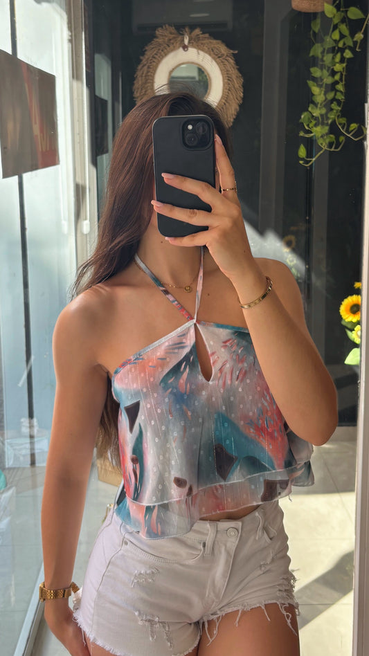 Top Gasa Estampado