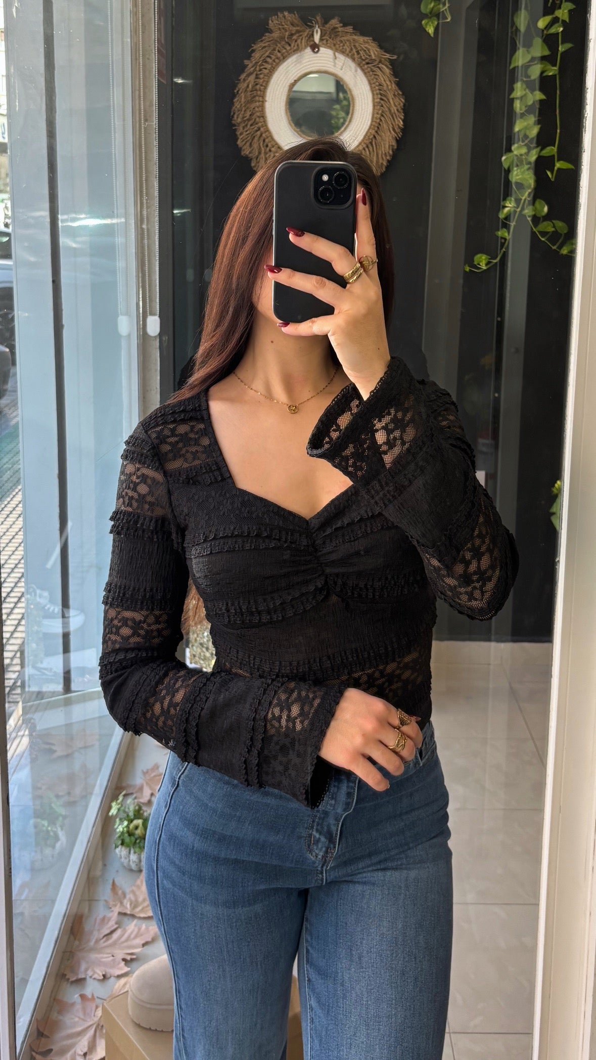 Top Encaje Volantitos