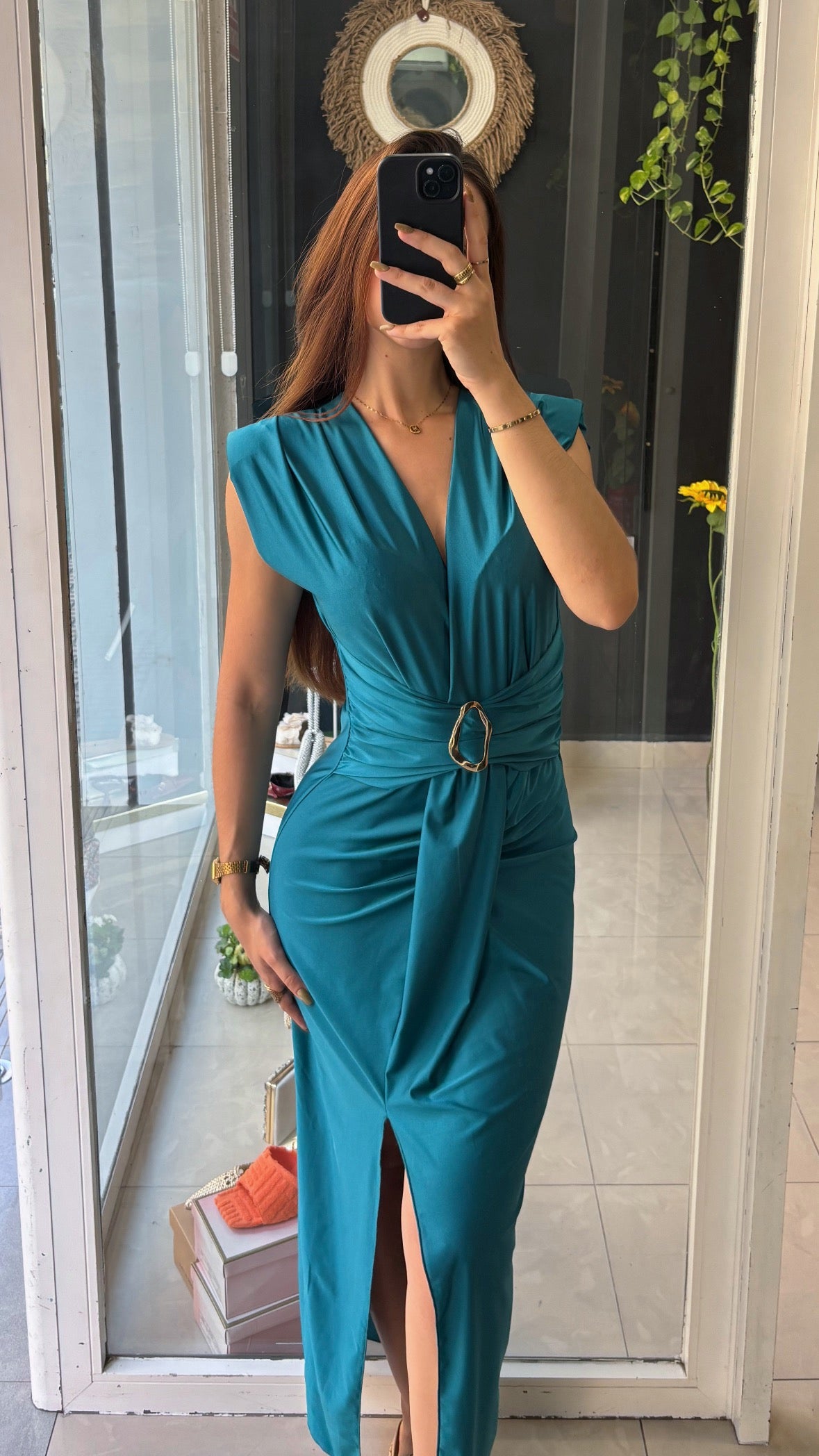 Vestido Midi Hebilla