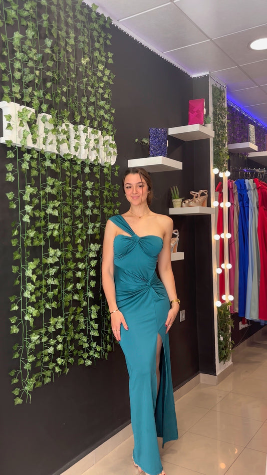 Vestido Asimétrico Nudo Espalda