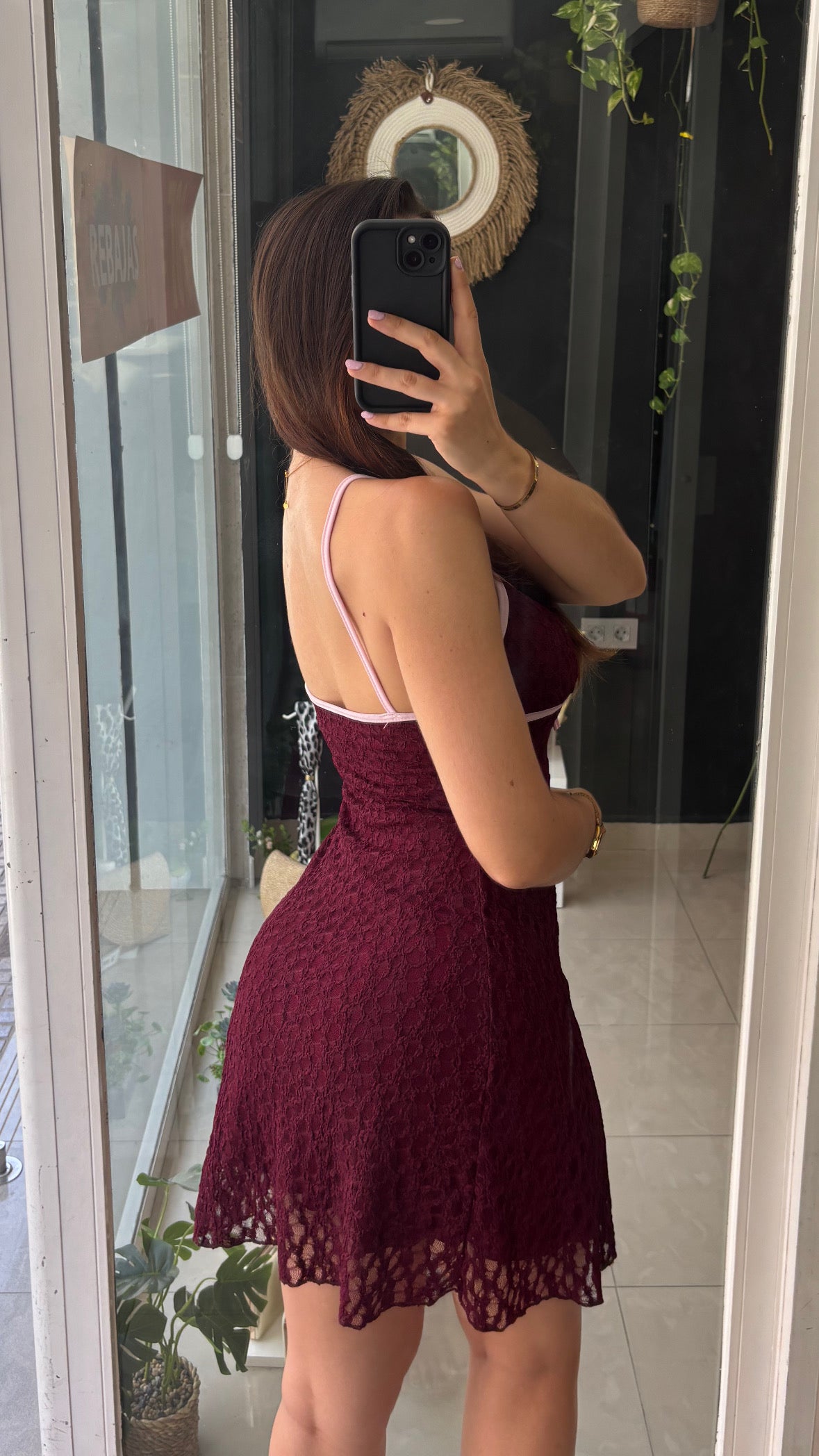 Vestido Encaje Bicolor