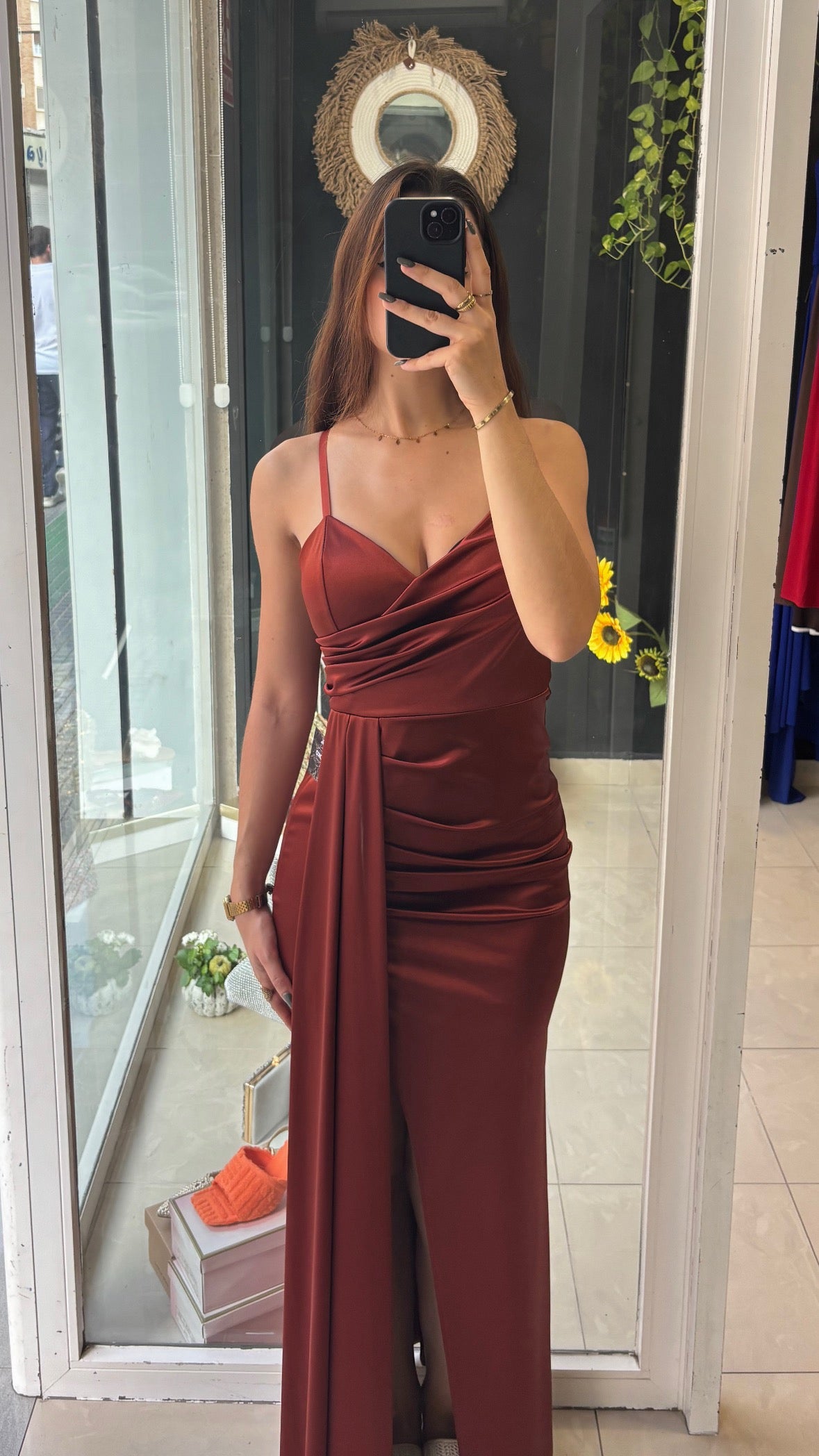 Vestido Toga Satinado