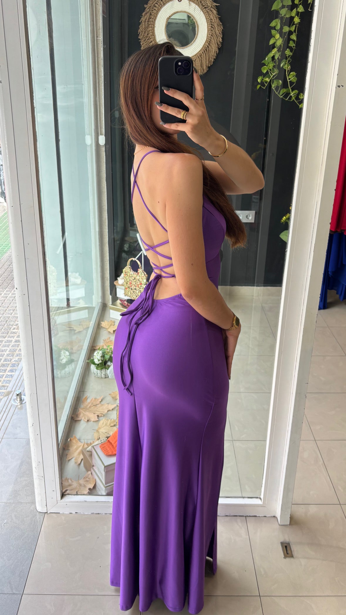 Vestido Espalda Entrelazada