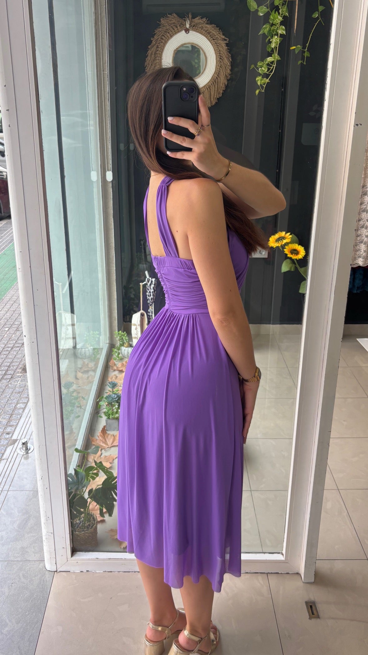 Vestido Corto Halter Cuentas