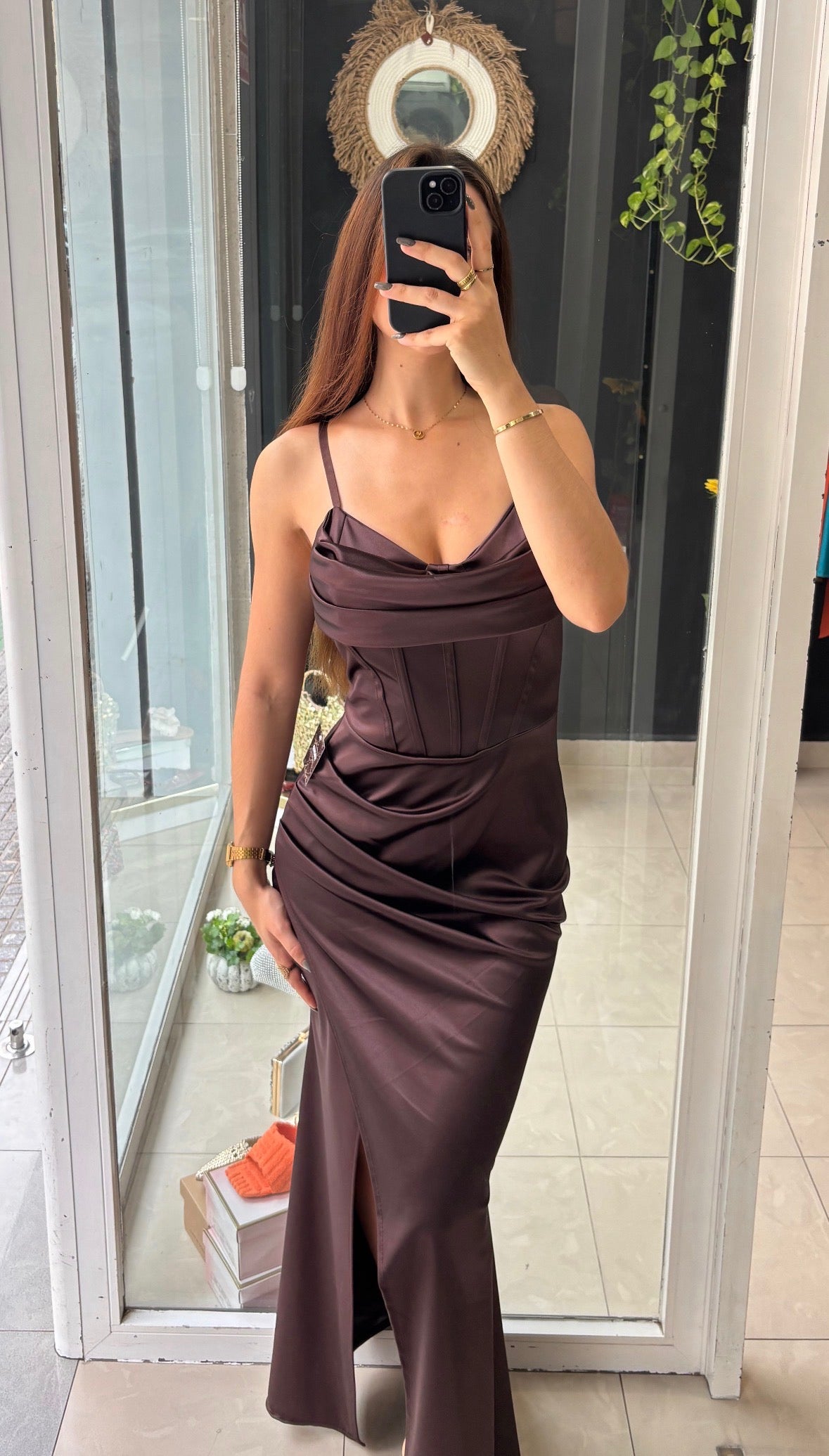 Vestido Corset Satinado