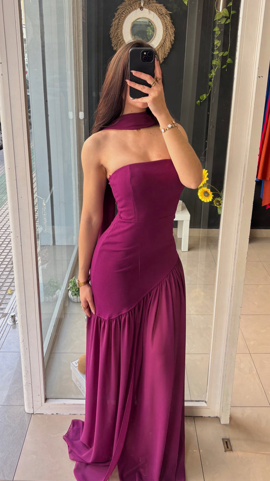 Vestido Honor Falda Gasa