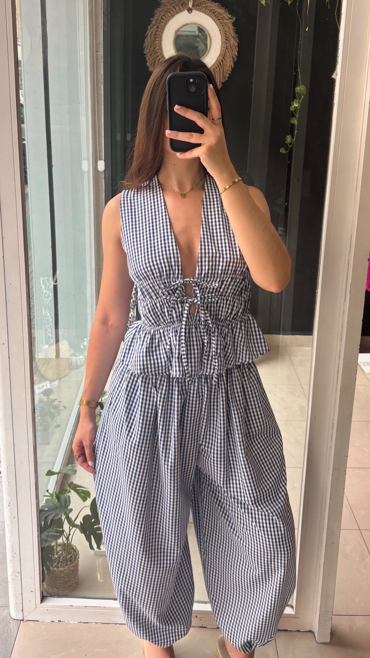 Conjunto Cuadritos Vichy