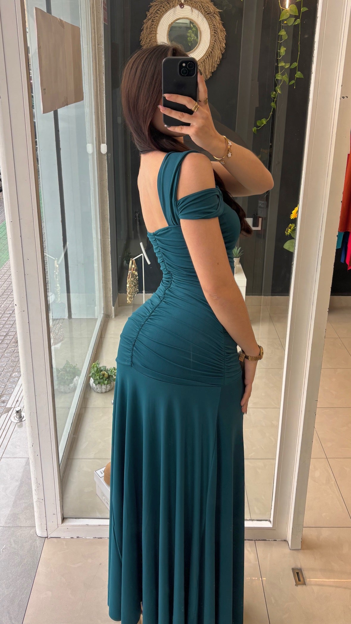 Vestido Drapeado Vuelo Asimétrico