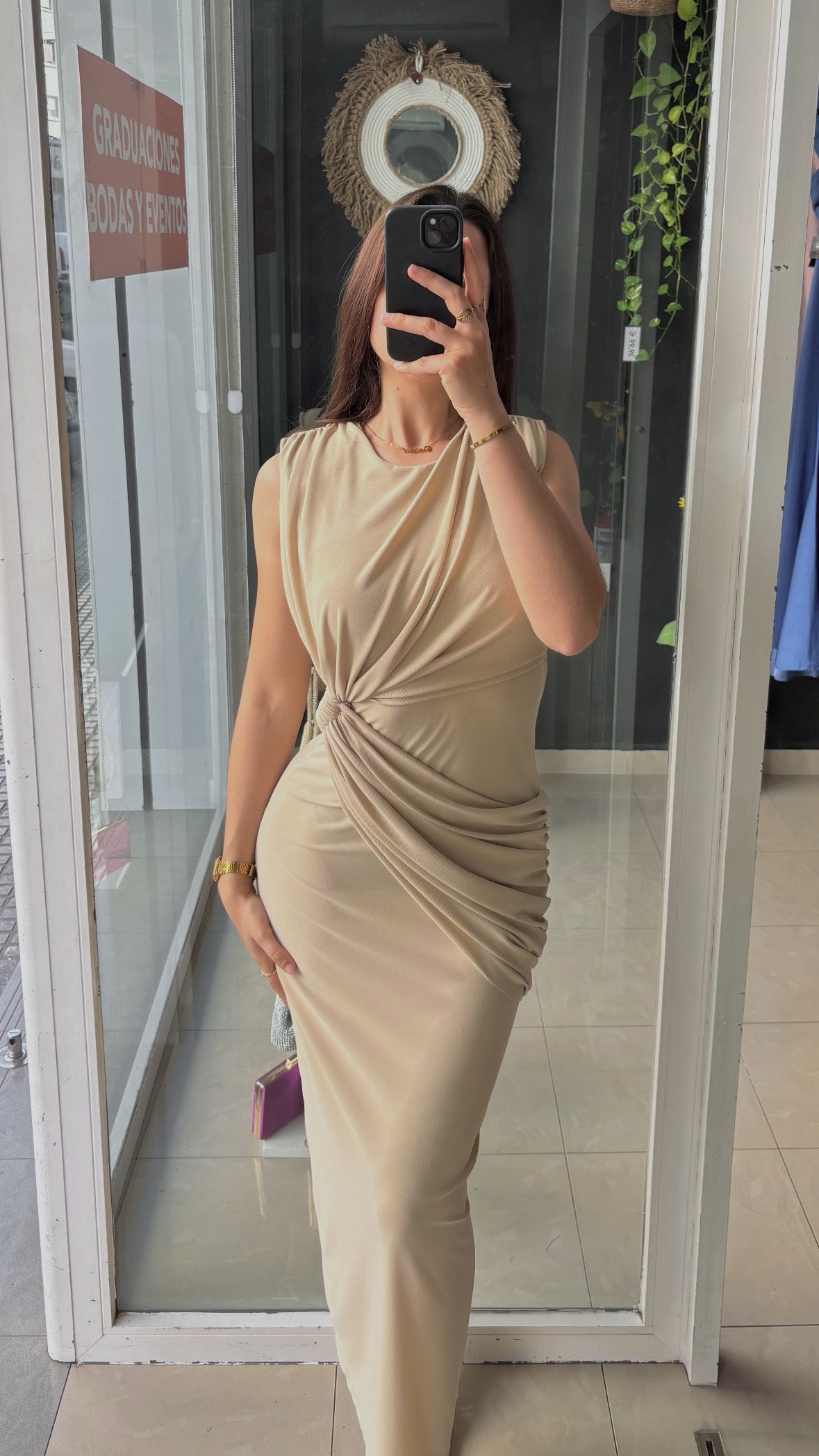Vestido Midi Drapeado
