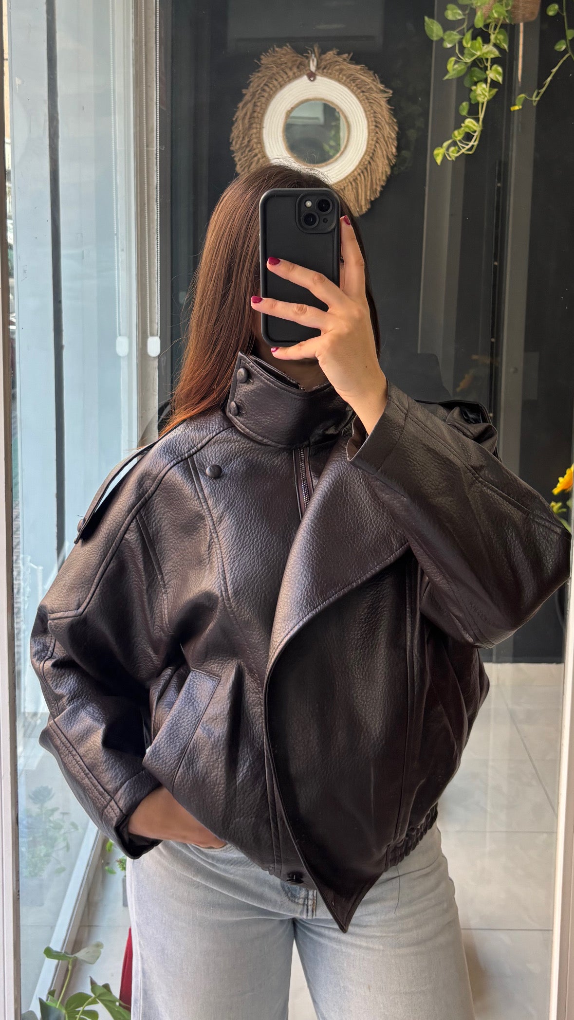 Chaqueta Polipiel Oversized