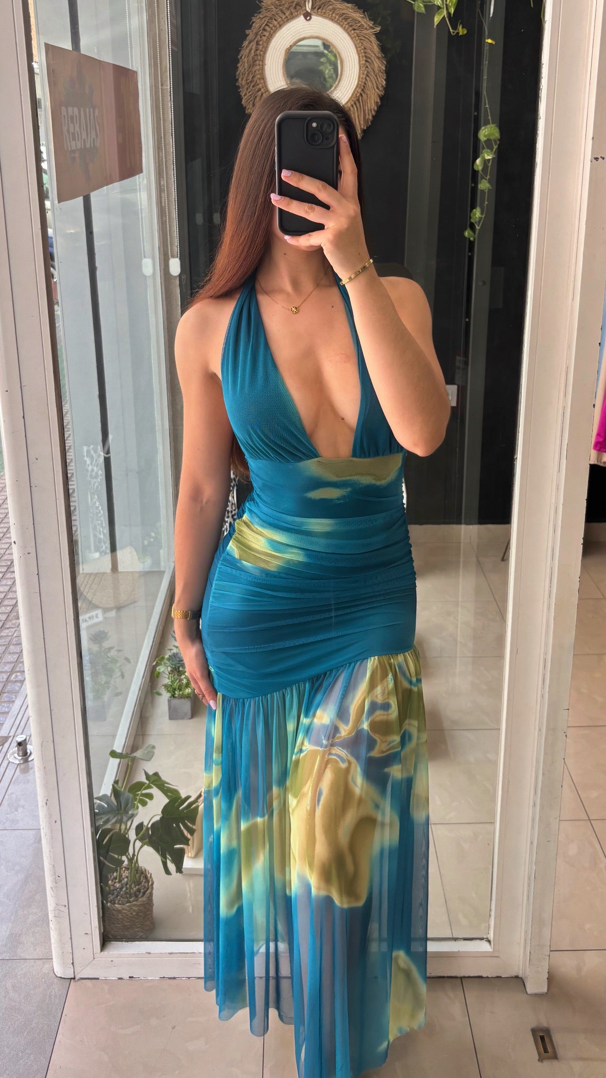 Vestido Gasa Difuminado