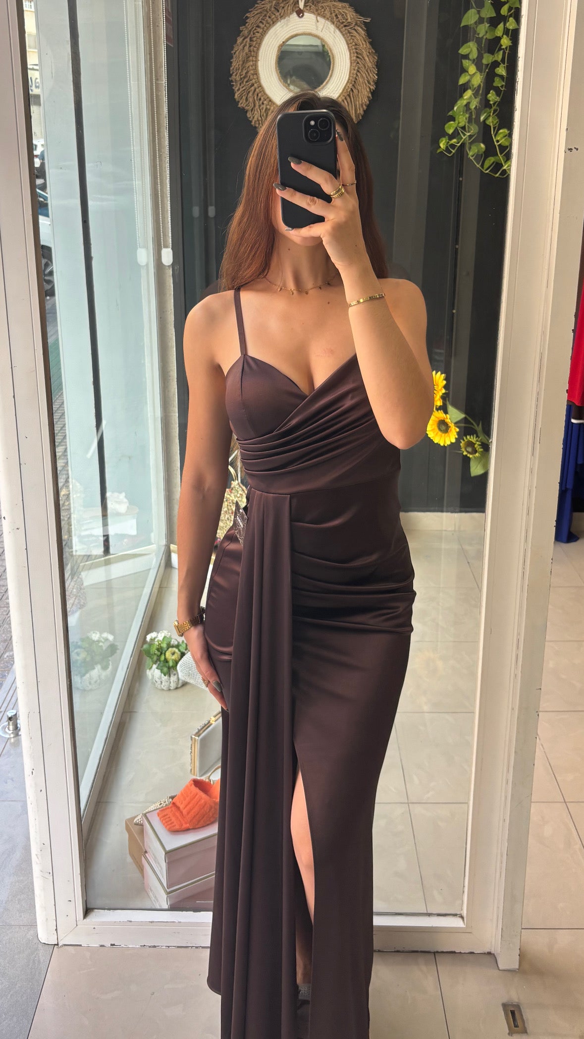 Vestido Toga Satinado